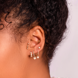 Tri-Omega Gold Earrings