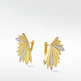 Palm Diamond Statement Fluted Earrings