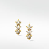 Tri-Omega Gold Earrings