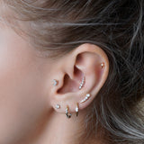 Shooting Star Diamond Crawler Stud Earring
