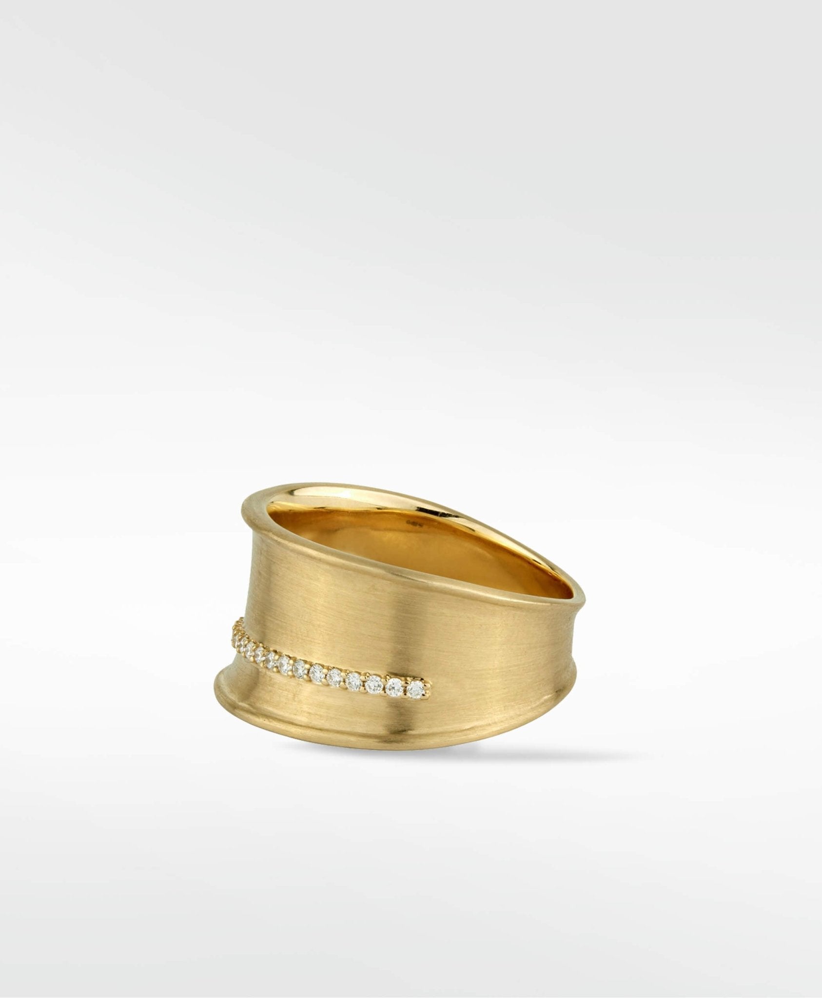 Dune Diamond Band in Solid 14K Yellow Gold - Lark and Berry