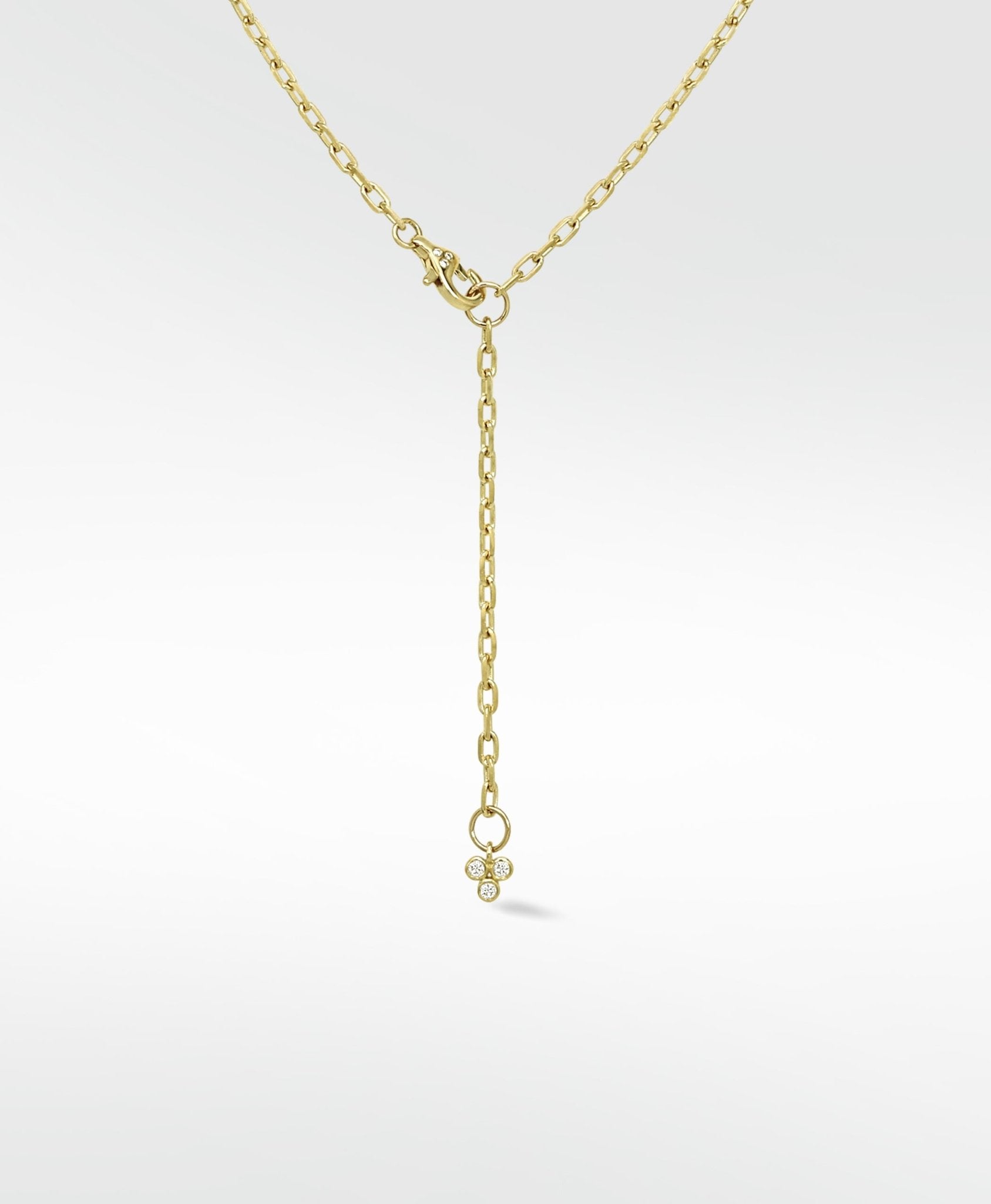 Eclipsis Diamond Edged Pendant with Mother of Pearl and Onyx in 18k Yellow Gold - Lark and Berry