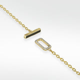 Eclipsis Toggle Bracelet with Diamond Details in 18k Yellow Gold - Lark and Berry