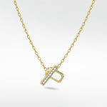 Eclipsis Toggle Necklace with Diamonds in 18k Yellow Gold - Lark and Berry