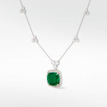 Flora Emerald Detachable Pendant in Solid 18K Gold - Lark and Berry