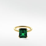 Flora Emerald Octad Cocktail Ring - Lark and Berry