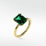 Flora Emerald Octad Cocktail Ring - Lark and Berry