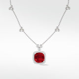 Flora Ruby Detachable Pendant in Solid 18K Gold - Lark and Berry