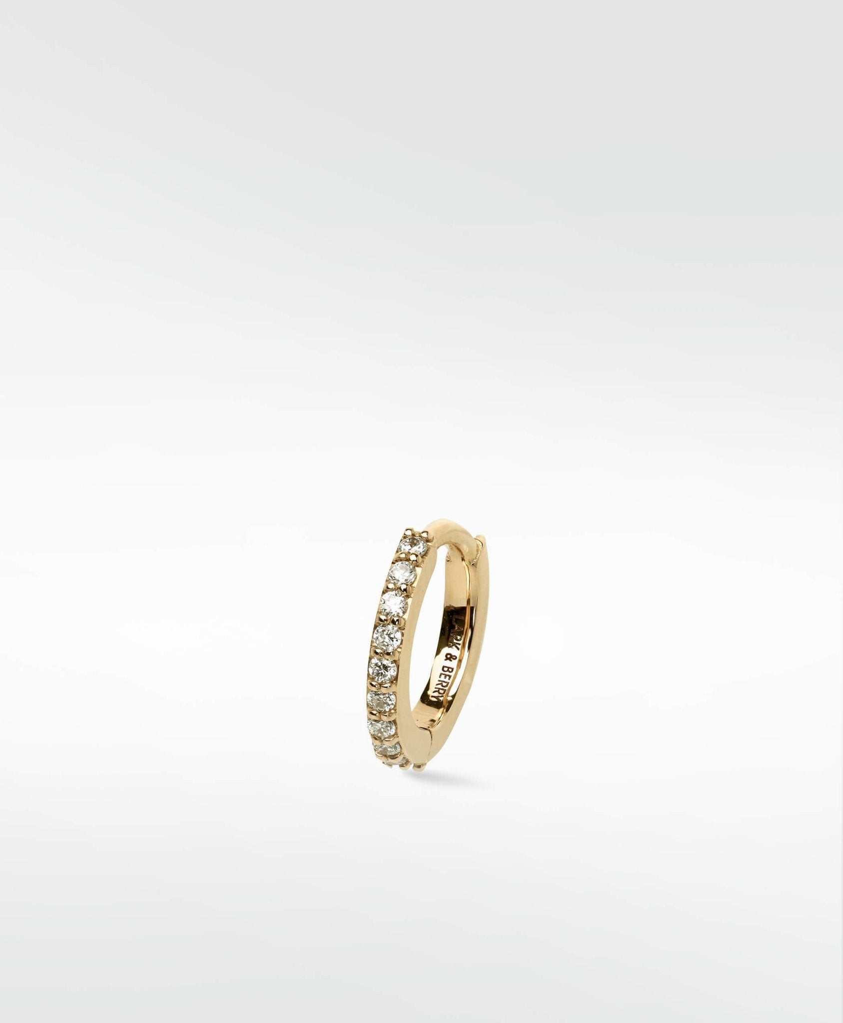 Modernist Diamond Pavé Medium Hoop Earring - Lark and Berry