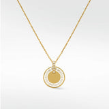 Solar Engravable Pendant in 14K Yellow Gold - Lark and Berry