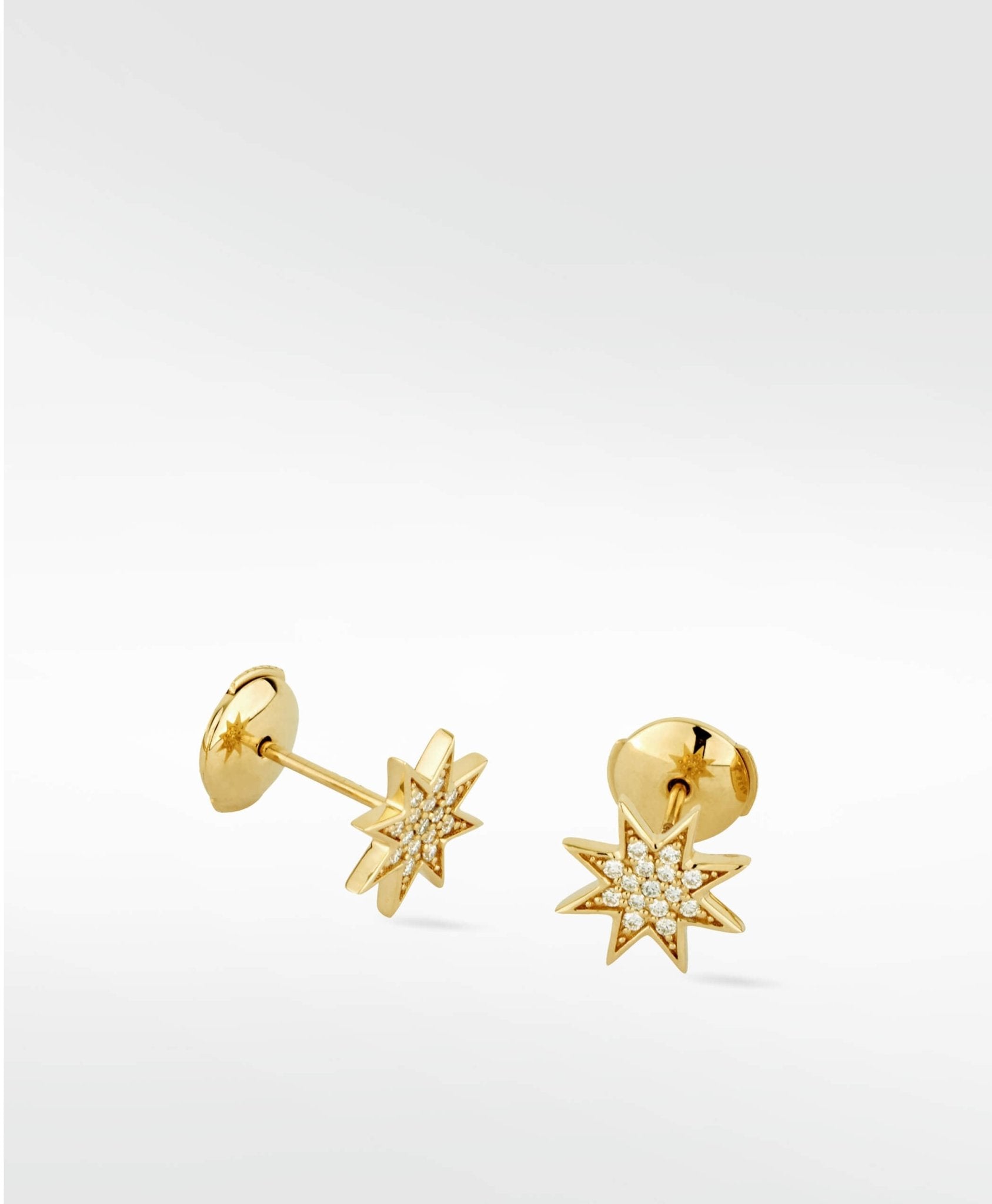 Star Diamond PavŽ Stud Earrings in 14K Gold - Lark and Berry