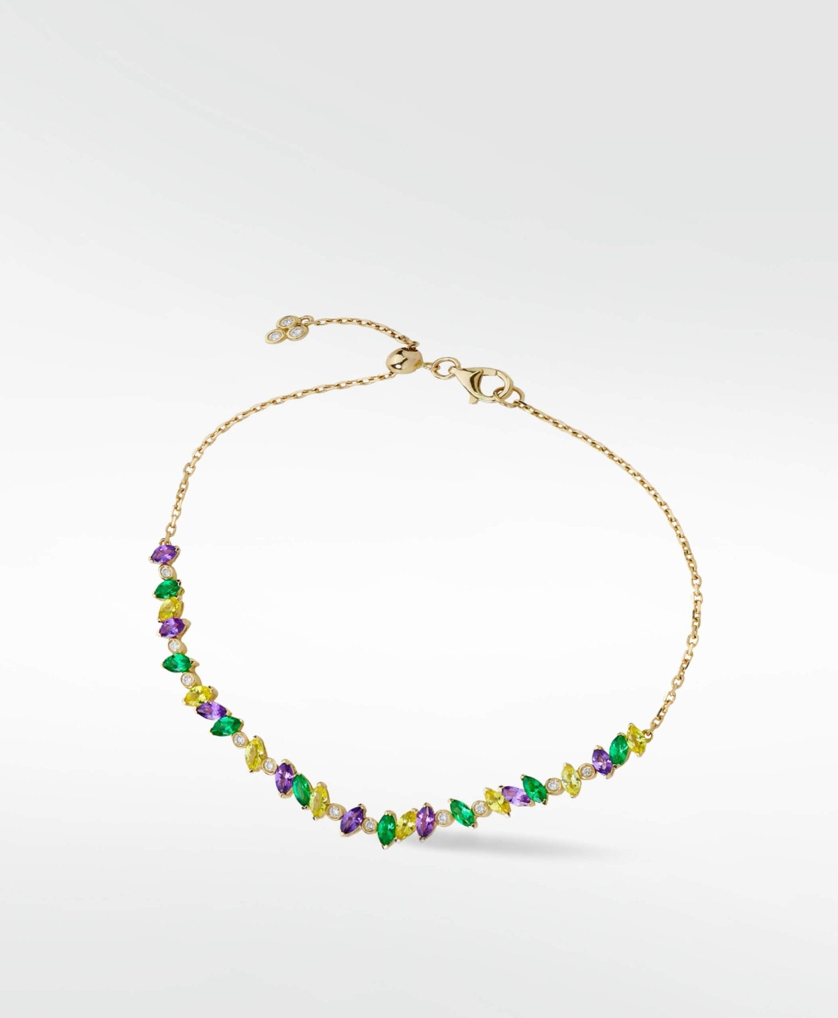 Veto Multi-Coloured Bracelet in 14K Gold - Lark and Berry