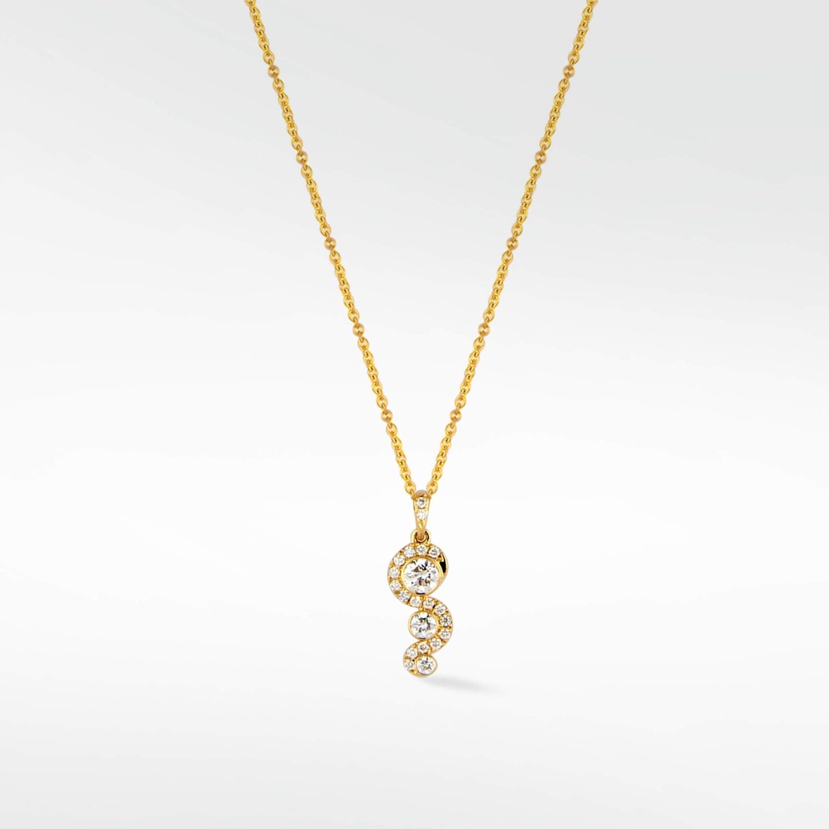 Wave Diamond Pendant in 18K Gold - Lark and Berry