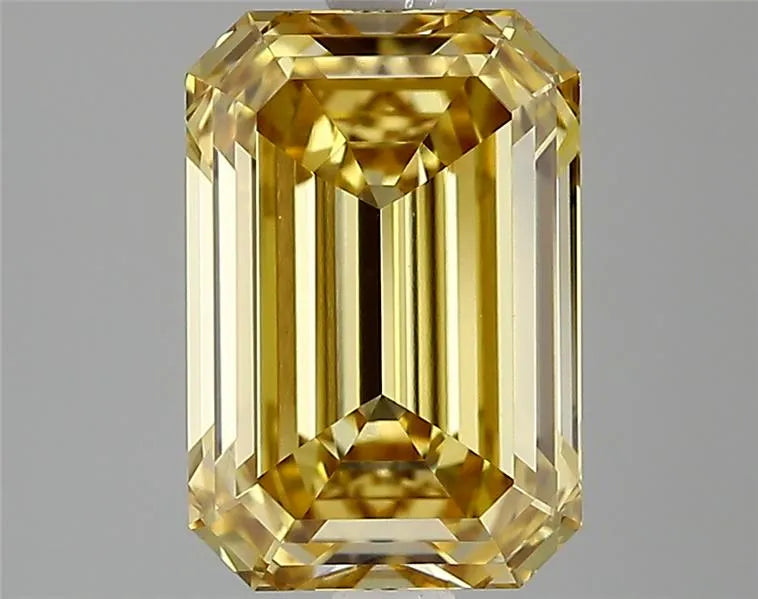 2.51ct Emerald Lab Grown Diamond (Colour Fancy Yellow, Clarity VVS1, IGI Certified)