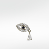 Evil Eye with Single Diamond Drop (Protection)