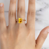 Flora Yellow Sapphire Octad Cocktail Ring