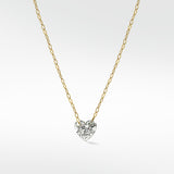 Floating Heart Diamond Necklace