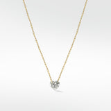 Floating Heart Diamond Necklace