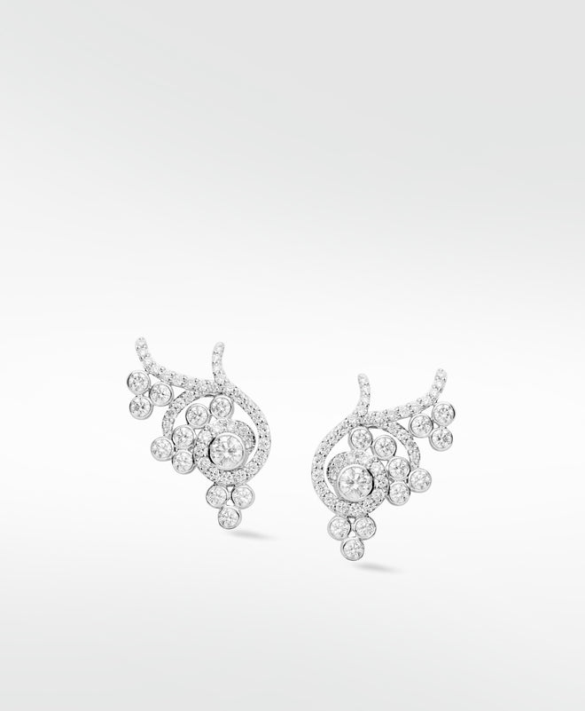 Flora Diamond Earrings (without detachable drops)