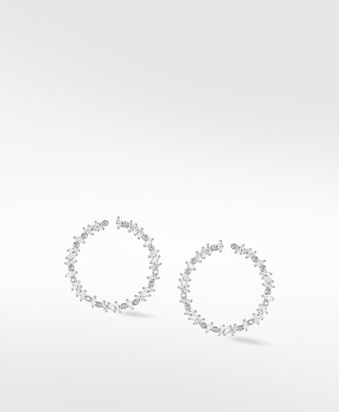 Veto Bright Sapphire and Diamond Hoops