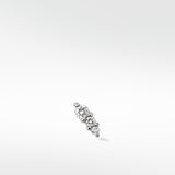 Trio Stone Diamond Crawler Stud Earring