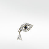 Evil Eye with Single Diamond Drop (Protection)
