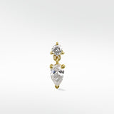 Pear Diamond Drop Stud