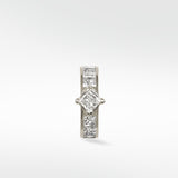 Modernist Princess Cut Diamond Hoop