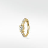 Modernist Oval Diamond Hoop