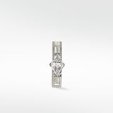 Modernist Triangle and Baguette Diamond Hoop