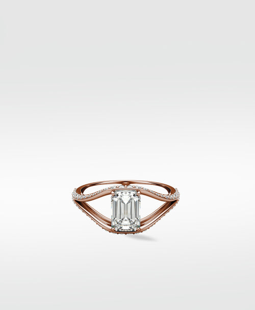 Pine Diamond Engagement Ring