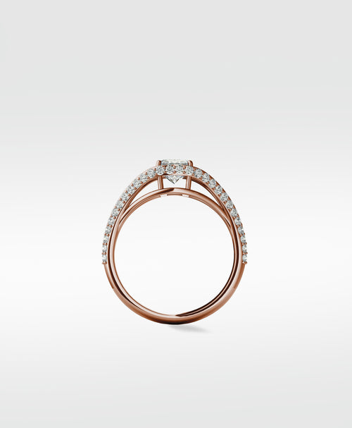 Pine Diamond Engagement Ring