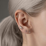 Mini Shooting Star Diamond Stud Earring