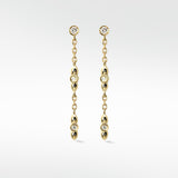 Passionflower Vine Gold Chain Earrings