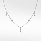 Oleander Petals Silver Necklace