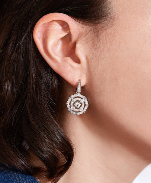 Aerides Diamond Drop Earrings