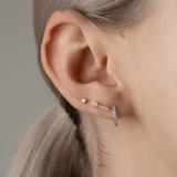 Modernist Diamond Dot Stud Earring