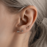 Mini Heart Diamond Stud Earring