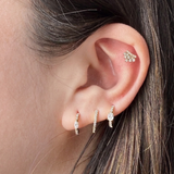 Modernist Oval Diamond Hoop