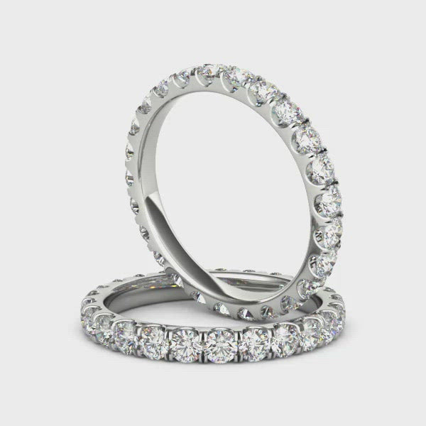 White gold eternity ring platinum eternity ring with cultured diamonds lab grown diamonds created diamonds lark and berry