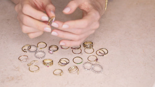 Sapphire charm ring with cultured diamonds lab grown diamonds created diamonds lark and berry