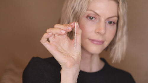 Modernist Tennis Drop Earrings