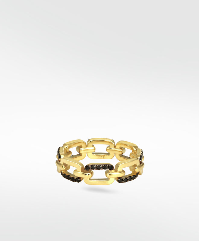Horizon Link Black Spinel Ring