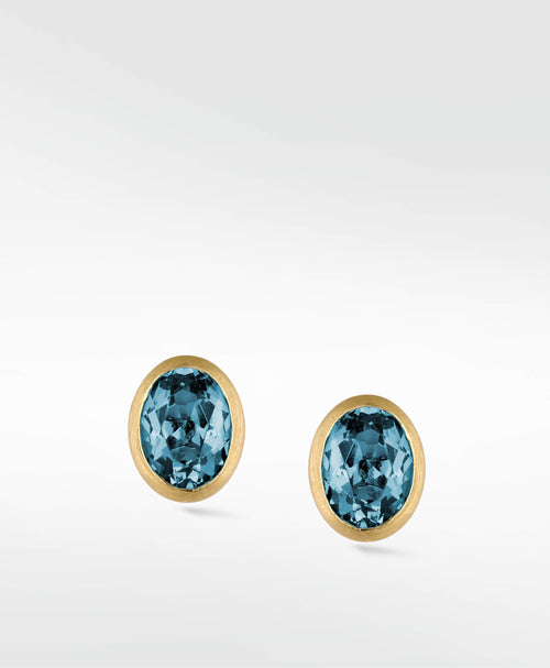 Blue stud earrings with cultured diamonds lab grown diamonds created diamonds lark and berry