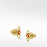 Nomad Trillion Sapphire and Rose Cut Earrings