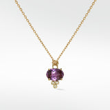 Detachable Purple Sapphire and Diamond Drop Earrings