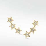 Tri-Polaris Gold Earrings