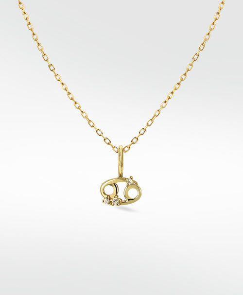 Cancer Gold Pendant