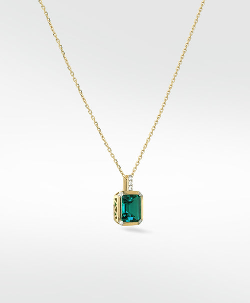 Emerald and Diamond Pendant