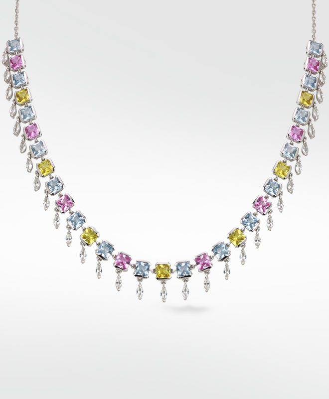 Full Blossom Sapphire Necklace